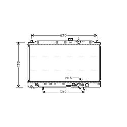 Chladič motora AVA QUALITY COOLING MT2076