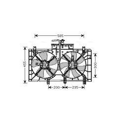 Ventilátor chladenia motora AVA QUALITY COOLING MZ7537