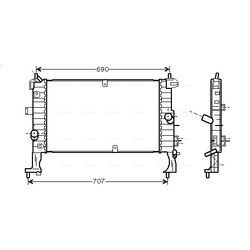 Chladič motora AVA QUALITY COOLING OL2346