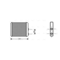 Výmenník tepla vnútorného kúrenia AVA QUALITY COOLING OL6259