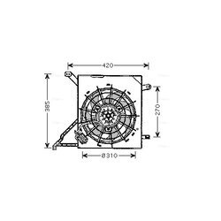 Ventilátor chladenia motora AVA QUALITY COOLING OL7534