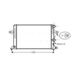 Chladič motora AVA QUALITY COOLING OLA2444