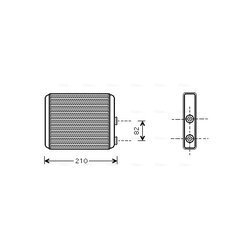 Výmenník tepla vnútorného kúrenia AVA QUALITY COOLING OLA6353