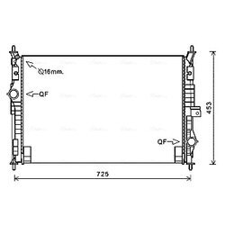 Chladič motora AVA QUALITY COOLING PE2386