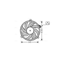 Ventilátor chladenia motora AVA QUALITY COOLING PE7524