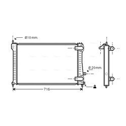 Chladič motora AVA QUALITY COOLING PEA2196