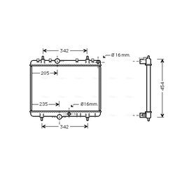 Chladič motora AVA QUALITY COOLING PEA2241