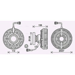 Spojka ventilátora chladenia AVA QUALITY COOLING REC130