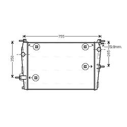 Chladič motora AVA QUALITY COOLING RTA2573