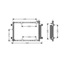 Kondenzátor klimatizácie AVA QUALITY COOLING SZ5075D