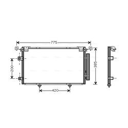 Kondenzátor klimatizácie AVA QUALITY COOLING TO5319D