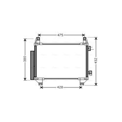 Kondenzátor klimatizácie AVA QUALITY COOLING TO5665D