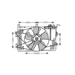 Ventilátor chladenia motora AVA QUALITY COOLING TO7508