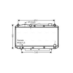 Chladič motora AVA QUALITY COOLING TOA2348