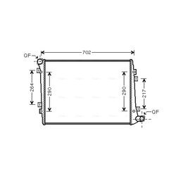 Chladič motora AVA QUALITY COOLING VN2224