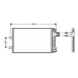 Kondenzátor klimatizácie AVA QUALITY COOLING VN5140