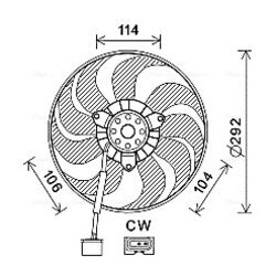 Ventilátor chladenia motora AVA QUALITY COOLING VN7539