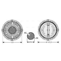 Spojka ventilátora chladenia AVA QUALITY COOLING VNC273