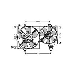 Ventilátor chladenia motora AVA QUALITY COOLING VO7505