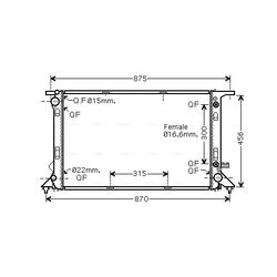 Chladič motora AVA QUALITY COOLING AIA2291