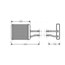 Výmenník tepla vnútorného kúrenia AVA QUALITY COOLING AL6073