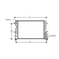 Chladič motora AVA QUALITY COOLING AU2165