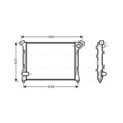 Chladič motora AVA QUALITY COOLING BW2286