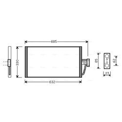 Kondenzátor klimatizácie AVA QUALITY COOLING BW5254