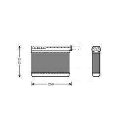 Výmenník tepla vnútorného kúrenia AVA QUALITY COOLING BW6166