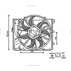 Ventilátor chladenia motora AVA QUALITY COOLING BW7528