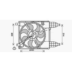 Ventilátor chladenia motora AVA QUALITY COOLING CT7504