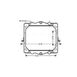 Chladič motora AVA QUALITY COOLING DF2039