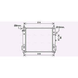 Chladič motora AVA QUALITY COOLING DN2440