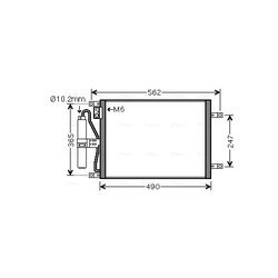 Kondenzátor klimatizácie AVA QUALITY COOLING DN5252D