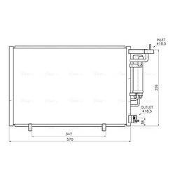 Kondenzátor klimatizácie AVA QUALITY COOLING FD5707D