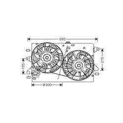 Ventilátor chladenia motora AVA QUALITY COOLING FD7503