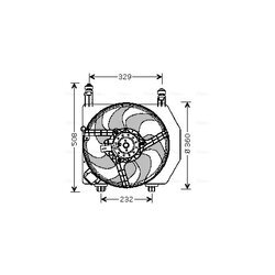 Ventilátor chladenia motora AVA QUALITY COOLING FD7525