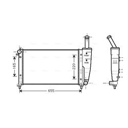 Chladič motora AVA QUALITY COOLING FTA2218