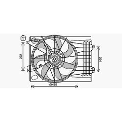 Ventilátor chladenia motora AVA QUALITY COOLING HY7573