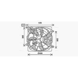 Ventilátor chladenia motora AVA QUALITY COOLING HY7574