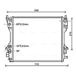 Chladič motora AVA QUALITY COOLING JR2049