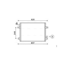 Kondenzátor klimatizácie AVA QUALITY COOLING JRA5048