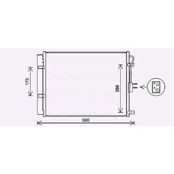 Kondenzátor klimatizácie AVA QUALITY COOLING KA5286D