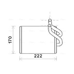 Výmenník tepla vnútorného kúrenia AVA QUALITY COOLING KA6170