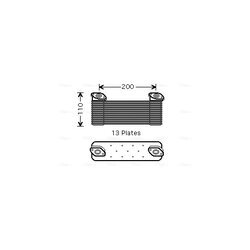 Chladič motorového oleja AVA QUALITY COOLING ME3211