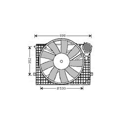 Ventilátor chladenia motora AVA QUALITY COOLING MS7505