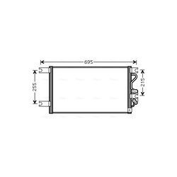 Kondenzátor klimatizácie AVA QUALITY COOLING MT5206