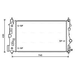 Chladič motora AVA QUALITY COOLING OL2547
