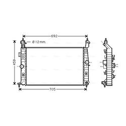 Chladič motora AVA QUALITY COOLING OL2583