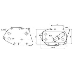 Chladič motorového oleja AVA QUALITY COOLING OL3750